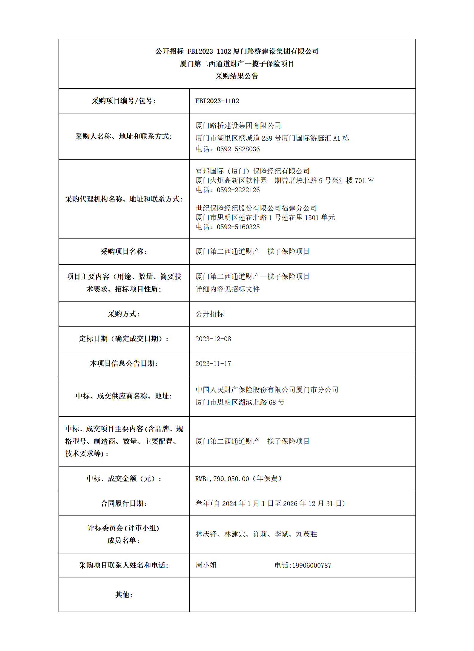 廈門第二西通道財(cái)產(chǎn)一攬子保險(xiǎn)項(xiàng)目_采購(gòu)結(jié)果公告_01.png
